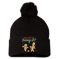 Did You Try Icing It Funny Gingerbread Funny Christmas Pom Pom 12in Knit Beanie