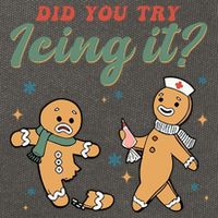 Did You Try Icing It Funny Gingerbread Funny Christmas Cotton Canvas Backpack