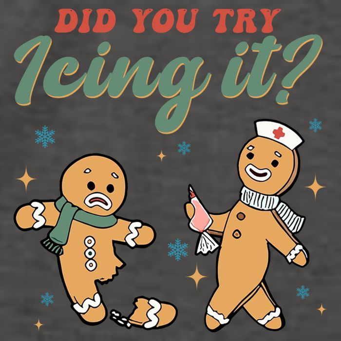 Did You Try Icing It Funny Gingerbread Funny Christmas Vector Backpack