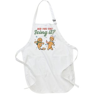 Did You Try Icing It Funny Gingerbread Funny Christmas Full-Length Apron With Pockets