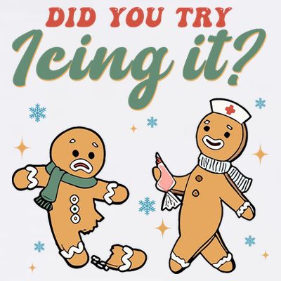 Did You Try Icing It Funny Gingerbread Funny Christmas T-Shirt