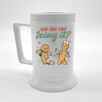 Did You Try Icing It Funny Gingerbread Funny Christmas Beer Stein