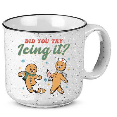 Did You Try Icing It Funny Gingerbread Funny Christmas 15oz Campfire Ceramic Mug