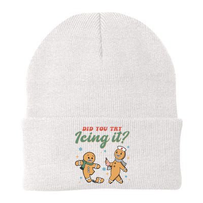 Did You Try Icing It Funny Gingerbread Funny Christmas Beanie