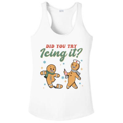 Did You Try Icing It Funny Gingerbread Funny Christmas Ladies PosiCharge Competitor Racerback Tank