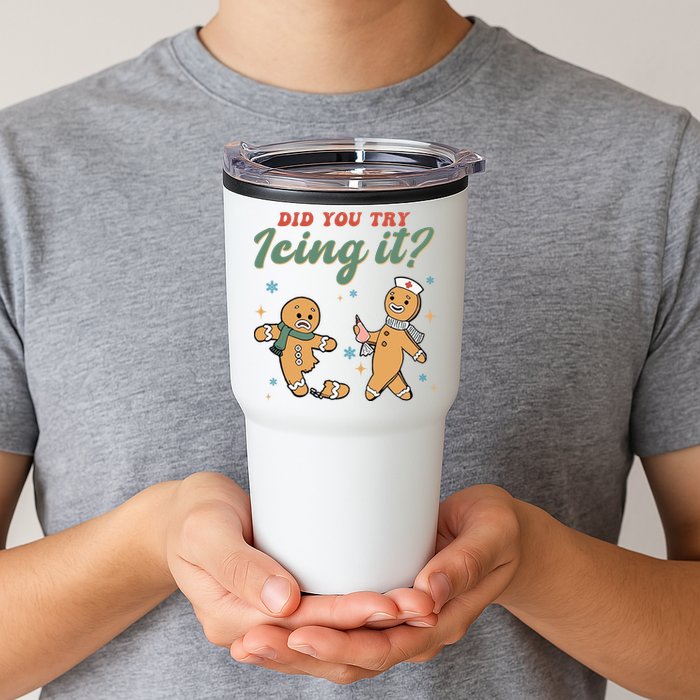 Did You Try Icing It Funny Gingerbread Funny Christmas Tumbler