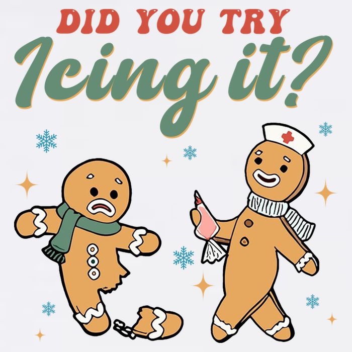 Did You Try Icing It Funny Gingerbread Funny Christmas Premium T-Shirt