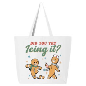 Did You Try Icing It Funny Gingerbread Funny Christmas 25L Jumbo Tote