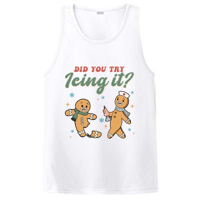 Did You Try Icing It Funny Gingerbread Funny Christmas PosiCharge Competitor Tank