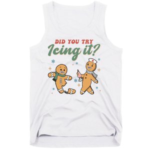 Did You Try Icing It Funny Gingerbread Funny Christmas Tank Top