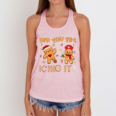 Did You Try Icing It Christmas School Nurse Emergency Nurse Women's Knotted Racerback Tank