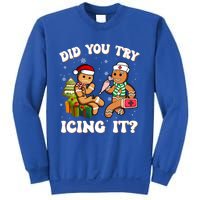 Did You Try Icing It Funny Christmas Gingerbread Nurse Squad Cool Gift Sweatshirt