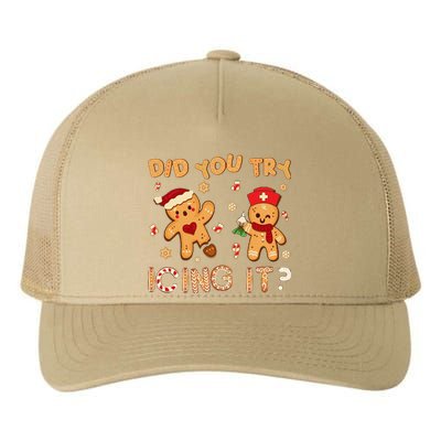 Did You Try Icing It Christmas School Nurse Emergency Nurse Yupoong Adult 5-Panel Trucker Hat