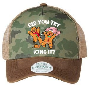 Did You Try Icing It Funny Christmas Nurse Gingerbread Gift Legacy Tie Dye Trucker Hat