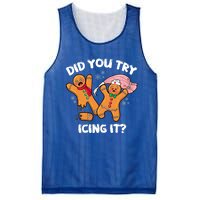 Did You Try Icing It Funny Christmas Nurse Gingerbread Gift Mesh Reversible Basketball Jersey Tank