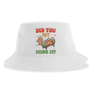 Did You Try Icing It Gingerbread Nurse Funny Christmas Sustainable Bucket Hat