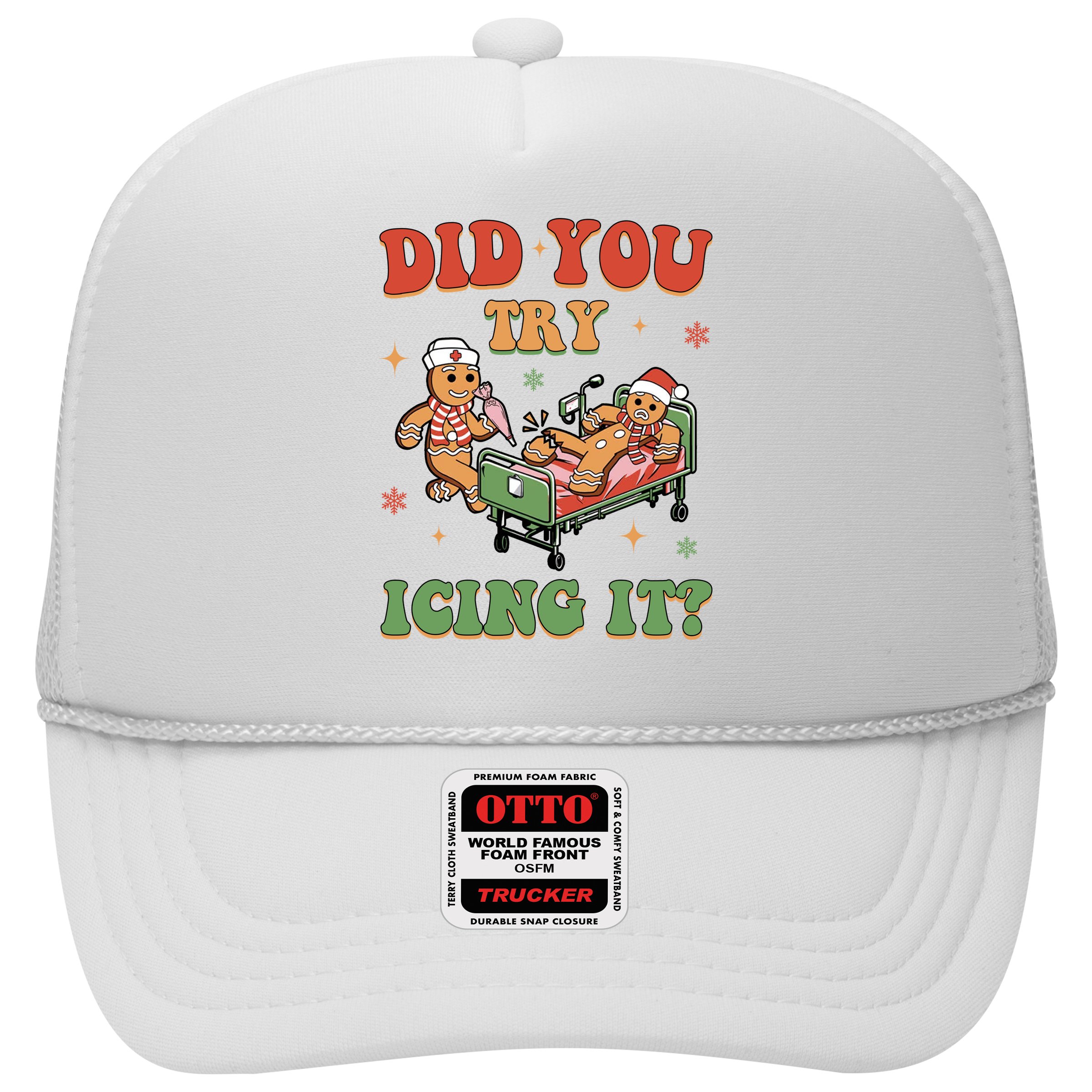 Did You Try Icing It Gingerbread Nurse Funny Christmas Hat