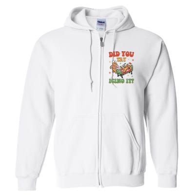 Did You Try Icing It Gingerbread Nurse Funny Christmas Full Zip Hoodie