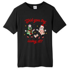 Did You Try Icing It School Nurse Christmas Tree Cake Gift Tall Fusion ChromaSoft Performance T-Shirt