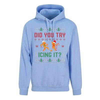 Did You Try Icing It Funny Nurse Ugly Christmas Sweater  Unisex Surf Hoodie