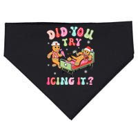 Did You Try Icing It Gingerbread Nurse Christmas Pajamas USA-Made Doggie Bandana