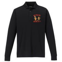 Did You Try Icing It Funny Christmas Nurse Gingerbread Man  Performance Long Sleeve Polo