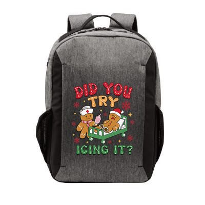 Did You Try Icing It Christmas Gingerbread Humor Vector Backpack