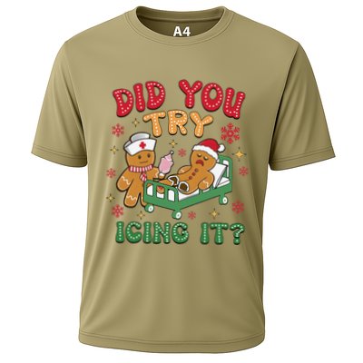 Did You Try Icing It Christmas Gingerbread Humor Performance Shirt