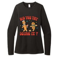 Did You Try Icing It Funny Christmas Nurse Gingerbread Man Womens CVC Long Sleeve Shirt