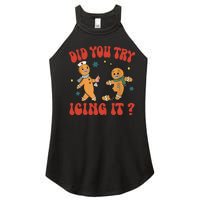 Did You Try Icing It Funny Christmas Nurse Gingerbread Man Women's Perfect Tri Rocker Tank