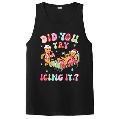 Did You Try Icing It Gingerbread Nurse Christmas Pajamas PosiCharge Competitor Tank