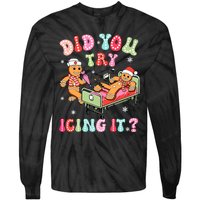 Did You Try Icing It Gingerbread Nurse Christmas Pajamas Tie-Dye Long Sleeve Shirt