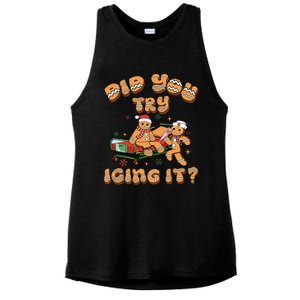 Did You Try Icing It Icu Nurse Christmas Gingerbread Ladies PosiCharge Tri-Blend Wicking Tank