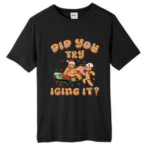 Did You Try Icing It Icu Nurse Christmas Gingerbread Tall Fusion ChromaSoft Performance T-Shirt