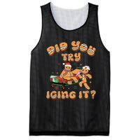 Did You Try Icing It Icu Nurse Christmas Gingerbread Mesh Reversible Basketball Jersey Tank