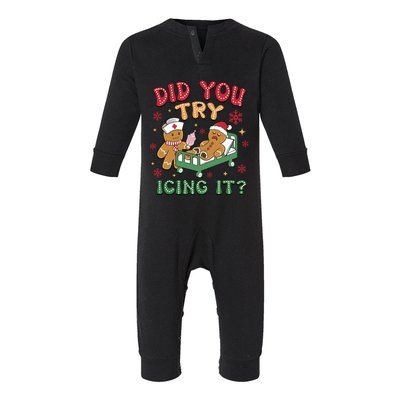 Did You Try Icing It Cute Christmas Infant Fleece One Piece