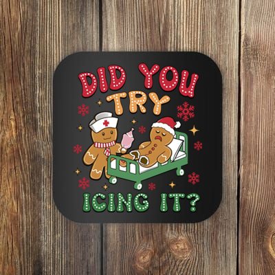 Did You Try Icing It Cute Christmas Coaster