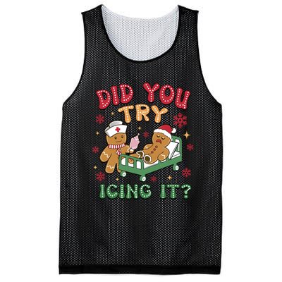 Did You Try Icing It Cute Christmas Mesh Reversible Basketball Jersey Tank