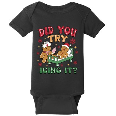 Did You Try Icing It Cute Christmas Baby Bodysuit