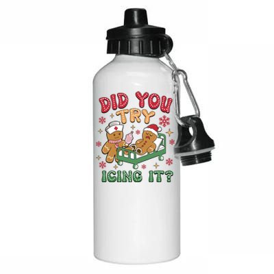 Did You Try Icing It Cute Christmas Aluminum Water Bottle