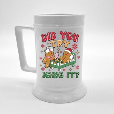 Did You Try Icing It Cute Christmas Beer Stein