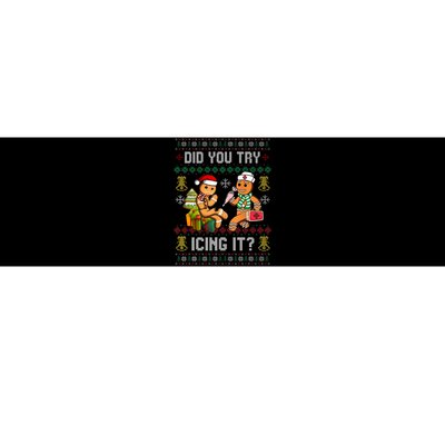 Did You Try Icing It Retro Christmas Gingerbread Nurse Squad Bumper Sticker