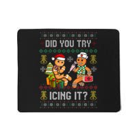 Did You Try Icing It Retro Christmas Gingerbread Nurse Squad Mousepad