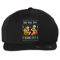 Did You Try Icing It Retro Christmas Gingerbread Nurse Squad Wool Snapback Cap