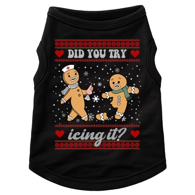 Did You Try Icing It Funny Christmas Gingerbread Cookie Doggie Tank