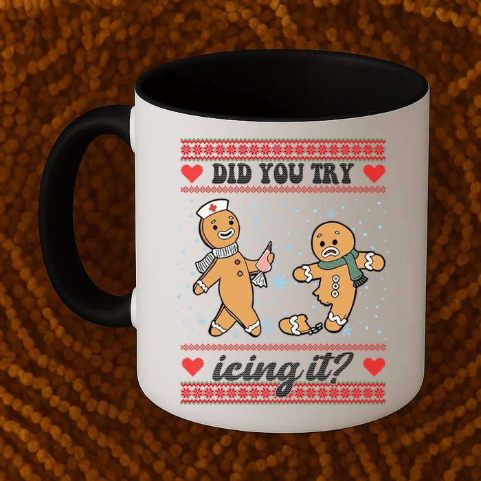 Did You Try Icing It Funny Christmas Gingerbread Cookie Mug
