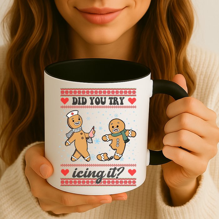Did You Try Icing It Funny Christmas Gingerbread Cookie Mug