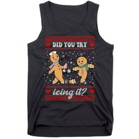 Did You Try Icing It Funny Christmas Gingerbread Cookie Tank Top