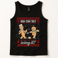 Did You Try Icing It Funny Christmas Gingerbread Cookie Tank Top