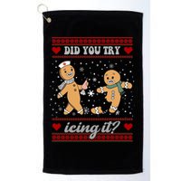 Did You Try Icing It Funny Christmas Gingerbread Cookie Golf Towel